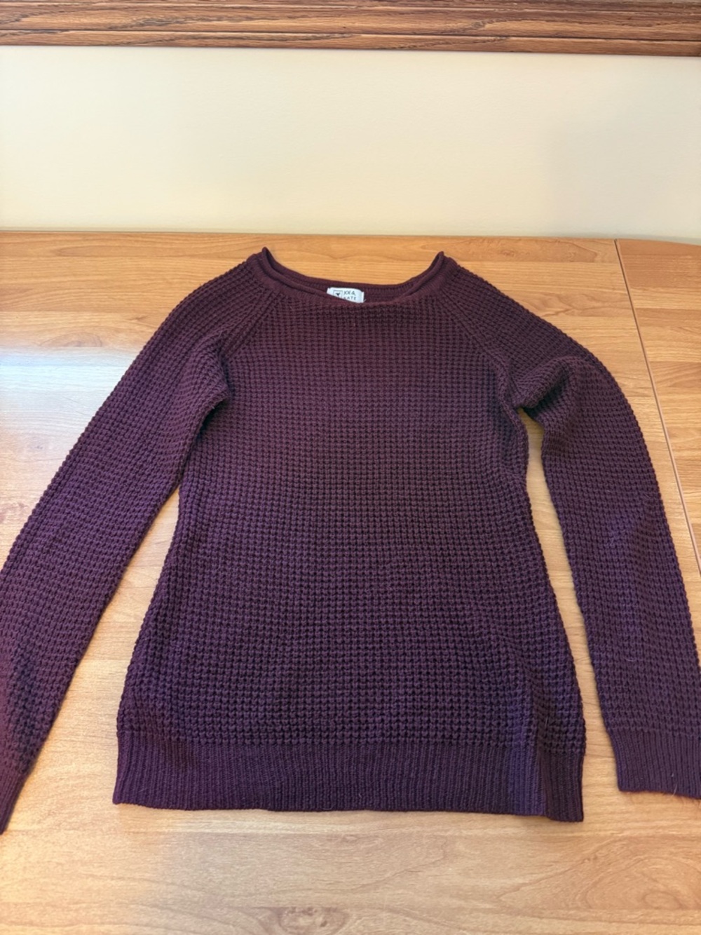 Cozy Women's Waffle Knit Sweater - Plum